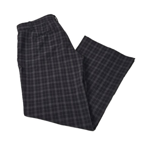 Vintage Joe Fresh New Checker Print Wide Leg Womens Pant Size 10 Mid Rise - Picture 5 of 14
